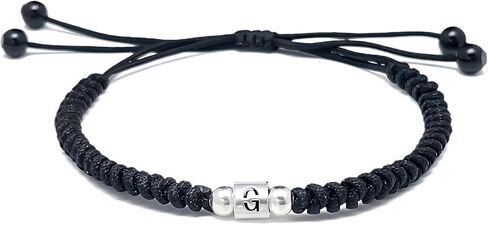Sterling Silver Initial Bracelets for Love, Monogram Inspirational Gifts Letter Bracelets for Man Woman Siter Friend, Memorial Day Gifts for Hubby Wifey Valentine's Day in Saudi Arabia