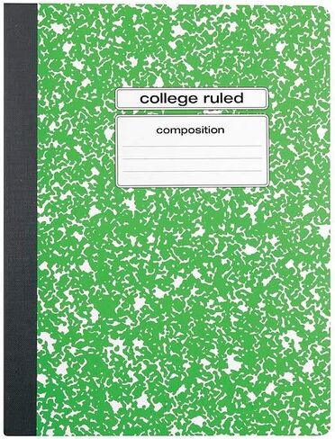 STAPLES 962513 Composition Notebook 9.75-Inch X 7.5-Inch College Ruled 100 Sh. Blue in Saudi Arabia