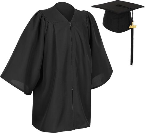 Matte Preschool and Kindergarten Graduation Cap Gown Set with Year Charm Tassel in Kuwait