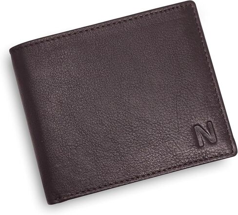 NOBILITY Wallet for Men Black Genuine Leather RFID Blocking Bifold Stylish Wallet With 2 ID Window Gift Items in Saudi Arabia