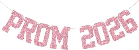 Prom 2025 Banner, Congrats Grad Decorations, Prom 2025 Party Decor, Senior High School College Graduation Party Decorations Silver Glitter in Saudi Arabia