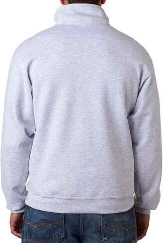 Jerzees Men's Super Sweats Quarter Zip Sweatshirt, Medium, Ash in Saudi Arabia