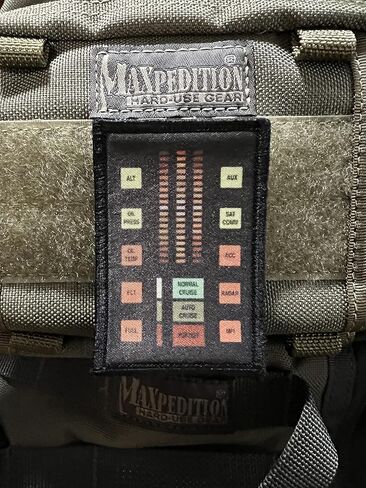 Redheaded Tshirts - Knight Rider Control Panel Morale Patch. 2x3 Hook and Loop Patch. Made in The USA in Saudi Arabia