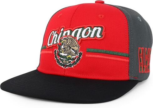 Trendy Apparel Shop 3D Chingon Mexico Eagle Embroidered Flat Bill Snapback Cap in Saudi Arabia
