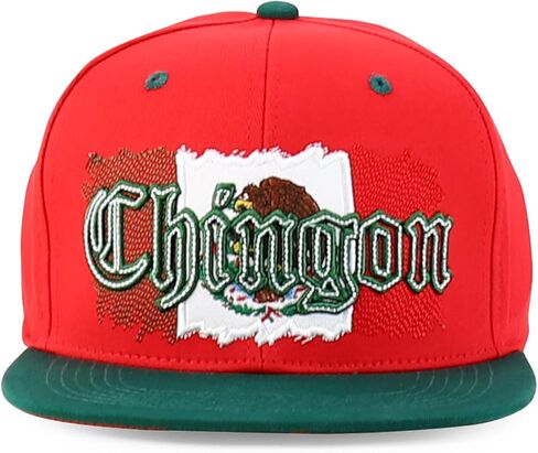 Trendy Apparel Shop 3D Chingon Mexico Eagle Embroidered Flat Bill Snapback Cap in Saudi Arabia