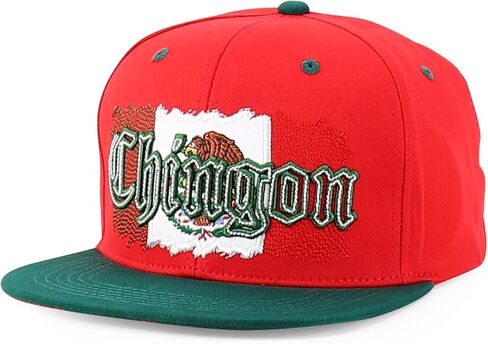 Trendy Apparel Shop 3D Chingon Mexico Eagle Embroidered Flat Bill Snapback Cap in Saudi Arabia