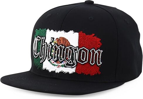 Trendy Apparel Shop 3D Chingon Mexico Eagle Embroidered Flat Bill Snapback Cap in Saudi Arabia