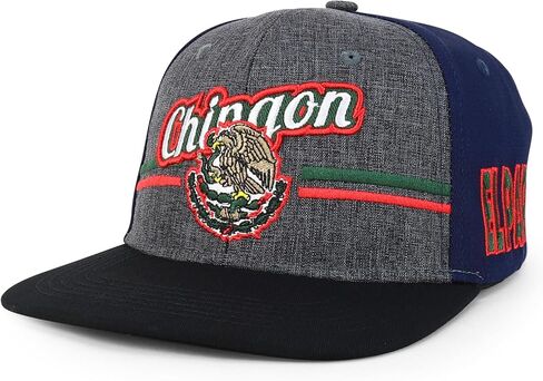 Trendy Apparel Shop 3D Chingon Mexico Eagle Embroidered Flat Bill Snapback Cap in Saudi Arabia