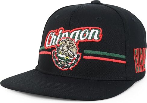 Trendy Apparel Shop 3D Chingon Mexico Eagle Embroidered Flat Bill Snapback Cap in Saudi Arabia