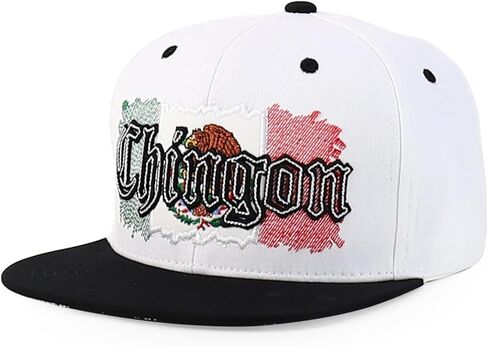 Trendy Apparel Shop 3D Chingon Mexico Eagle Embroidered Flat Bill Snapback Cap in Saudi Arabia
