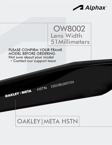 Alphax 4 Pair Polarized Replacement Lenses for Oakley Meta HSTN OW8002-51mm Smart Glasses- Black+Titanium+Blue+Red in Saudi Arabia