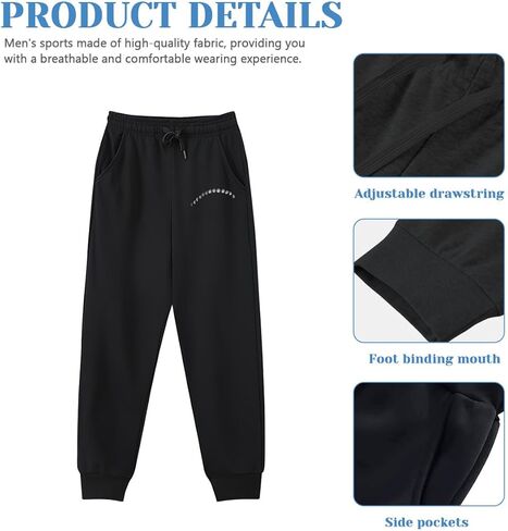 Men's Sweatpants,Moon Phase,Joggers Baggy Lounge Sweat Pants with Pockets in Saudi Arabia