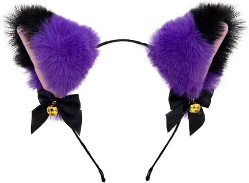 Cute Faux Fur Cat Ears Headband and Tail Set for Adult, Furry Animal Accessories Halloween Cosplay Costume in Saudi Arabia