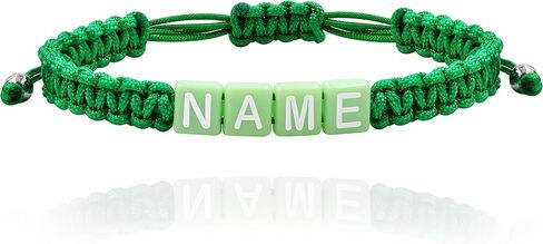 Customized String Braided Name Letter Bracelets for Women, Adjustable Size Personalized Initial Name Alphabets Bracelet for Mother Best Friend Sister Y3824 in Saudi Arabia