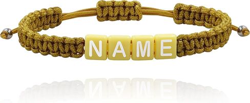 Customized String Braided Name Letter Bracelets for Women, Adjustable Size Personalized Initial Name Alphabets Bracelet for Mother Best Friend Sister Y3824 in Saudi Arabia