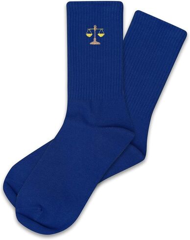 Balance Scale Embroidered Socks - Law Themed Gifts for Lawyer, Law School Student, Colleagues, etc. - Favors for Birthday, Christmas, Graduation, etc.(019) in Kuwait