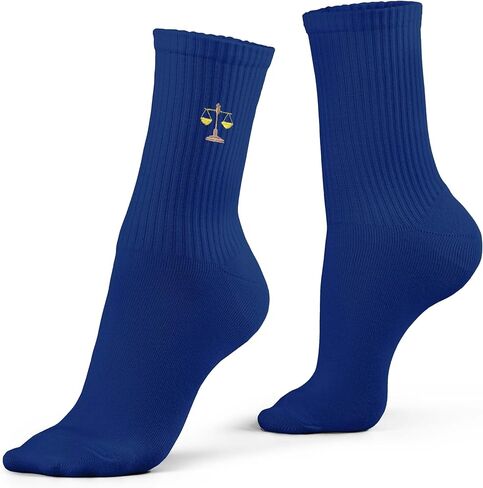 Balance Scale Embroidered Socks - Law Themed Gifts for Lawyer, Law School Student, Colleagues, etc. - Favors for Birthday, Christmas, Graduation, etc.(019) in Kuwait