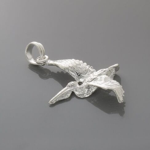 925 Sterling Silver Nautical Charm Pendant, 3-D Pelican Flying in Saudi Arabia