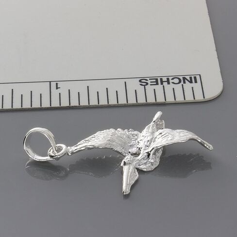 925 Sterling Silver Nautical Charm Pendant, 3-D Pelican Flying in Saudi Arabia
