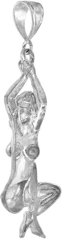 2 Sizes Sterling Silver Nude Woman Pendant for Men Diamond Cut Finish in Saudi Arabia