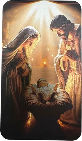 Westmon Works Holy Family Medal Set Italian Metal with Christmas Holy Card Prayer in Saudi Arabia