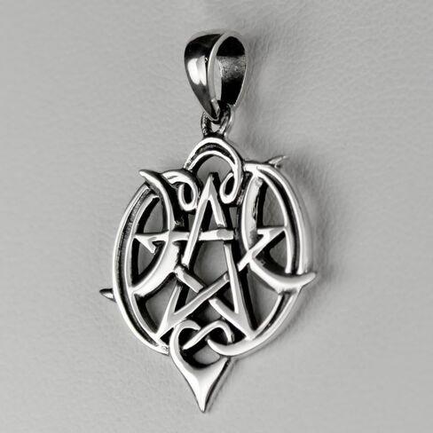 Dryad Design Heart Pentagram Pendant - Wiccan Jewelry Sterling Silver Pagan Charm in Saudi Arabia