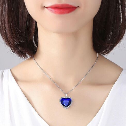 Heart of Ocean Jewelry Heart Forever Pendant Blue Crystal Wedding Love Titanic in Saudi Arabia