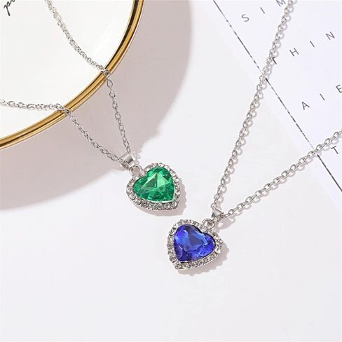 Heart of Ocean Jewelry Heart Forever Pendant Blue Crystal Wedding Love Titanic in Saudi Arabia
