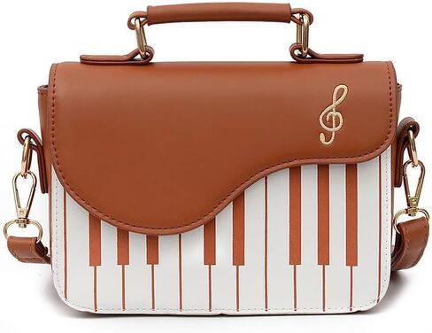 Piano music notes PU Leather shoulder bag crossbody tote bag for women in Saudi Arabia