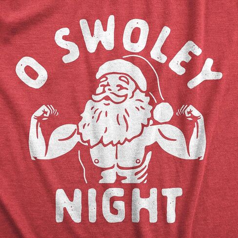 تي شيرت رجالي O Swoley Night مضحك عيد الميلاد برتقالي ممزق سانتا كلوز نكتة تي شيرت للرجال in Saudi Arabia
