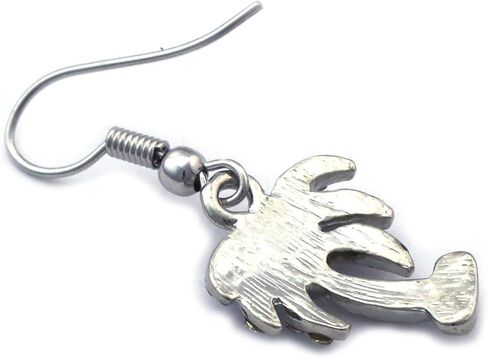 Palm Tree Charm Pendant Necklace Dangle Drop Hook Earrings Jewelry Set in Saudi Arabia