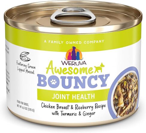 Weruva Awesome Bouncy Wet Dog Food, Magnificent Mobility Variety Pack, 14oz Can (Pack of 9) in Saudi Arabia