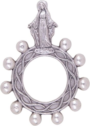 Needzo Miraculous Medal Rosary Rings, Small On the Go Prayer Tools, Catholic Gifts, 1.75 Inches (Pack of 2) in Saudi Arabia