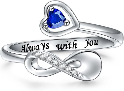 Cremation Ring for Ashes - Sterling Silver Infinity Mini Urn Ring Heart Shape Hold Loved Ones Ashes Always With You Keepsake Locket Rings for Human/Pet Ash Memorial Jewelry for Women in Saudi Arabia