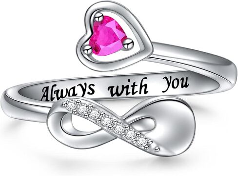 Cremation Ring for Ashes - Sterling Silver Infinity Mini Urn Ring Heart Shape Hold Loved Ones Ashes Always With You Keepsake Locket Rings for Human/Pet Ash Memorial Jewelry for Women in Saudi Arabia