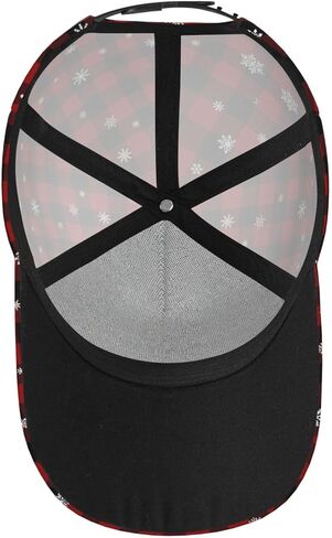 Funny Christmas Plaid Pattern Trucker Hat for Women Men Xmas Holiday Baseball Cap Adjustable Running Travel Hats in Saudi Arabia