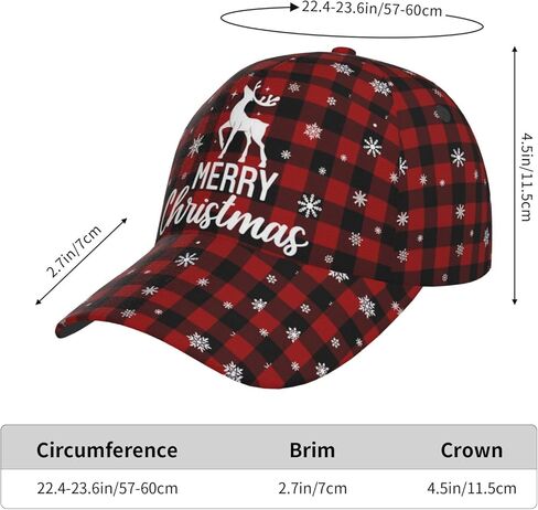 Funny Christmas Plaid Pattern Trucker Hat for Women Men Xmas Holiday Baseball Cap Adjustable Running Travel Hats in Saudi Arabia