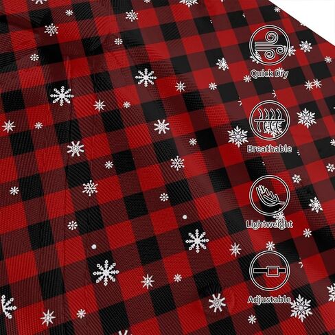 Funny Christmas Plaid Pattern Trucker Hat for Women Men Xmas Holiday Baseball Cap Adjustable Running Travel Hats in Saudi Arabia