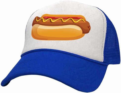Hilarious Hot Dog Adjustable Mesh Trucker Hat Funny Food Comedy Baseball Cap for Men and Women Perfect White Elephant Gift in Saudi Arabia