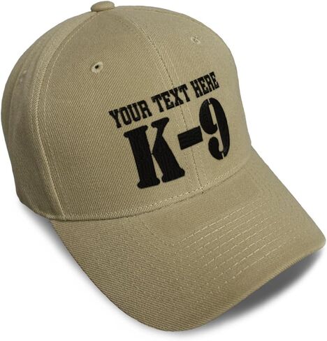 Baseball Caps for Men & Women Embroidered K-9 Black Embroidery Ladies & Men Baseball Hats Acrylic in Saudi Arabia