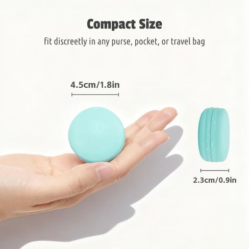 4pc Small Discreet Pill Organizer for Purse & Pocket, Cute Macaron Shaped Pill Case, Lightweight Daily Vitamin Box, Funny Airtight Moistureproof Medicine Container in Saudi Arabia