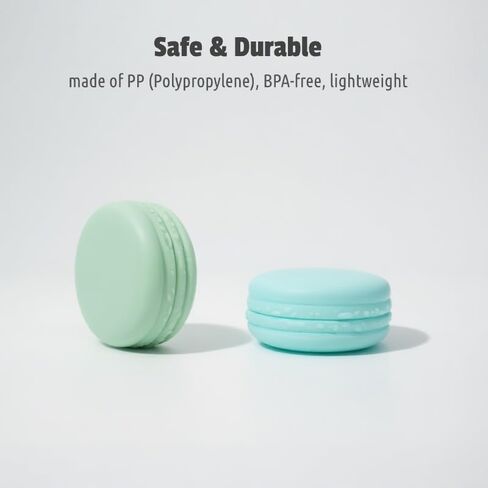 4pc Small Discreet Pill Organizer for Purse & Pocket, Cute Macaron Shaped Pill Case, Lightweight Daily Vitamin Box, Funny Airtight Moistureproof Medicine Container in Saudi Arabia