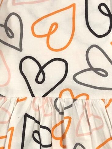Cat & Jack Infant & Toddler Girls White Orange & Black Heart Halloween Baby Dress in Saudi Arabia