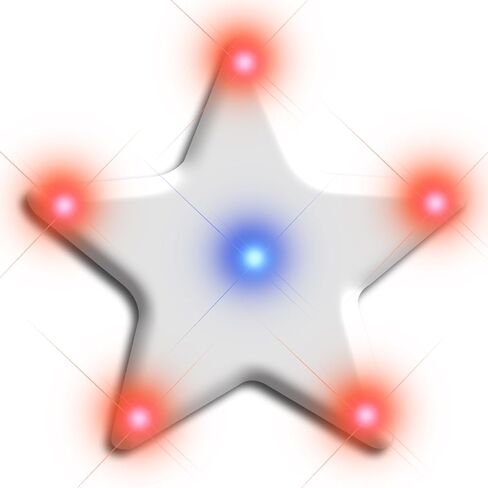Light Up Turbo Flashing Blinking Star LED Body Light Lapel Pins (25-Pack) in Saudi Arabia