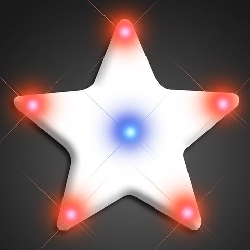 Light Up Turbo Flashing Blinking Star LED Body Light Lapel Pins (25-Pack) in Saudi Arabia
