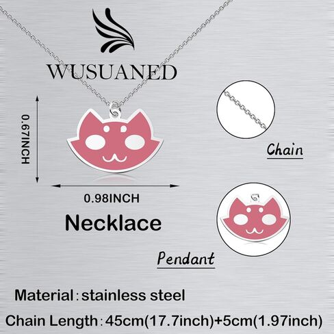 WUSUANED Pink Roxy La Necklace Game Inspired Jewelry Cartoon Game Fan Gift Game Cosplay Gift For Gaming Fans in Saudi Arabia
