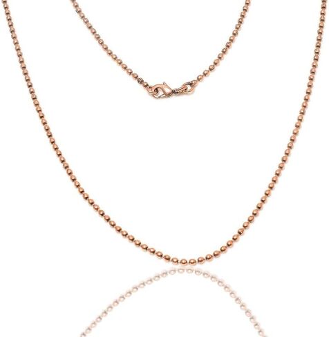 Copper Ball Bead Chain Necklace for Men and Women, 16 to 30 Inch Adjustable Length with Lobster Clasp in Saudi Arabia
