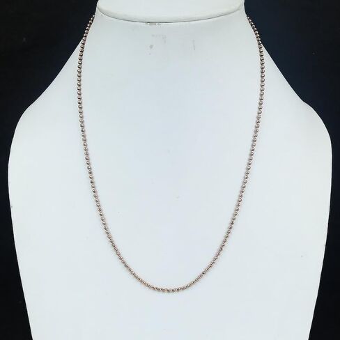 Copper Ball Bead Chain Necklace for Men and Women, 16 to 30 Inch Adjustable Length with Lobster Clasp in Saudi Arabia