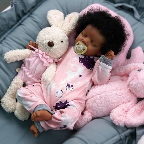 BABESIDE Reborn Baby Dolls Black Max - 20 Inch African American Realistic-Newborn Boy Doll Soft Cloth Body Real Life Baby Dolls for Cuddling, Playtime, and Gift Giving in Saudi Arabia