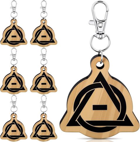 Chunful 6 Pcs Therian Keychains Wooden Therian Pride Symbol Keychains Pendant for Stuff Gifts Cosplay Accessory Party Decorations Supplies in Saudi Arabia